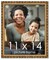 11x14 Solid Wood Antique Picture Frame with UV-Resistant Acrylic & Acid-Free Backing, Available in 4 Finishes: Bronze, Gold, Silver, and Gold with Black